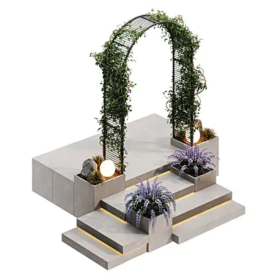 Lush Garden Entrance Arch
