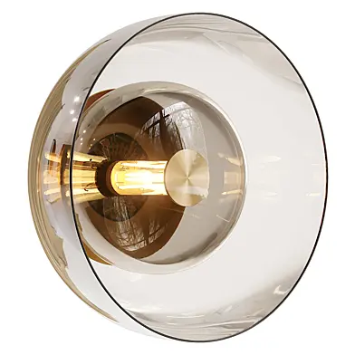 Hailie Modern Round Bowl Glass Wall Light