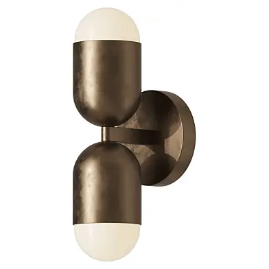 Bronelle Sleek Capsule Wall Sconce 2 heads