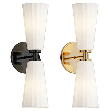 Keonta 2 Light Wall Sconce in Black