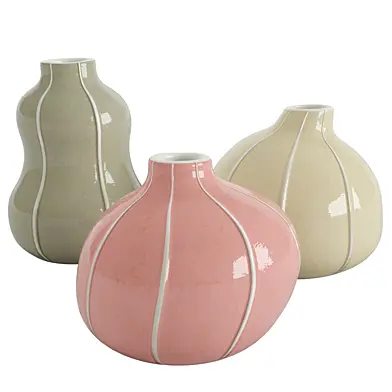 Small ceramic bud vases