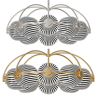 Murano Zebra Glass Chandelier