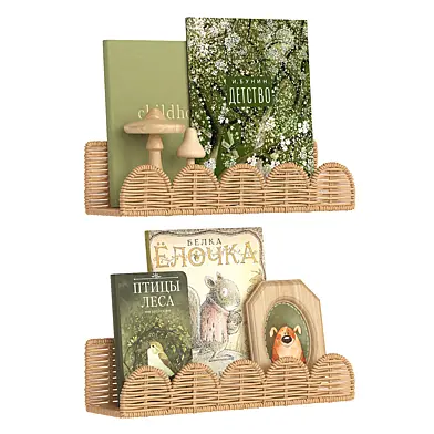 Rattan Scalloped Bookshelves 02