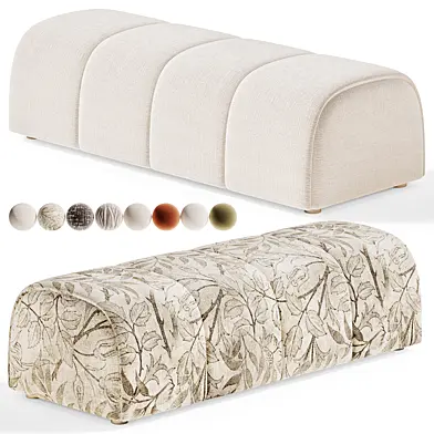 Minotti Ruffle Pouf