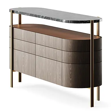 Fantibozzettimenegon Venere Walnut Sideboard With Drawers