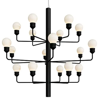 RAGGIERA tiered 18 alabaster globe chandelier