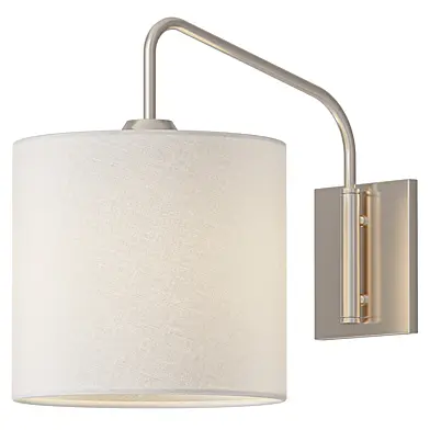 Ahmara Swing Arm Black Plug in Wall Light