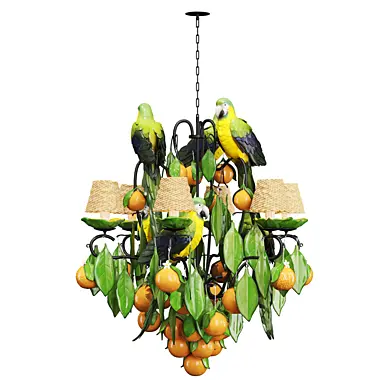 Люстра Panama Tangerines Chandelier Parrot с попугаями Loft-Concept