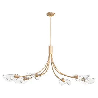RH Shell Rectangular Chandelier