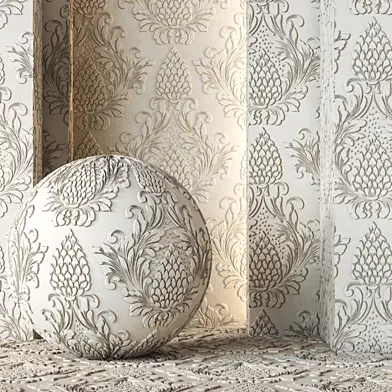 Decorative Ornament Wall Plaster Texture 4K - Seamless - 06