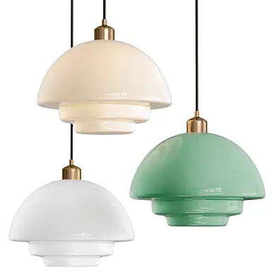 Multi Tiered Milky White Pendant Light