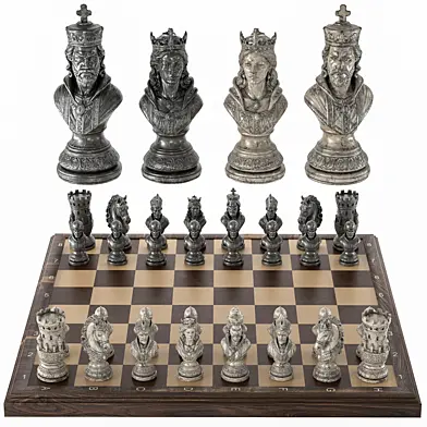 Chess Set Luxury Medieval Sculptural