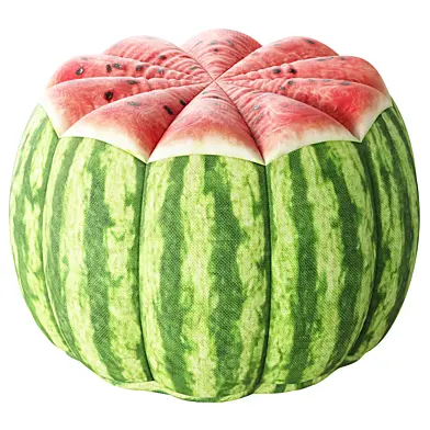 Soft watermelon pouf