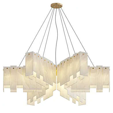 Alabaster Cascade Tiered Chandelier