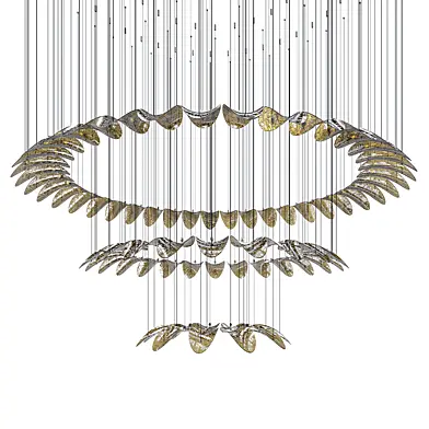 Wave Floating Leaf Chandelier