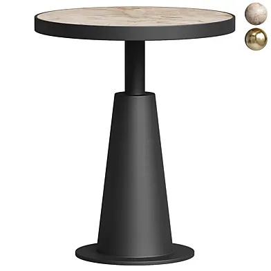 Contemporary Luxe Round Pedestal Side Table