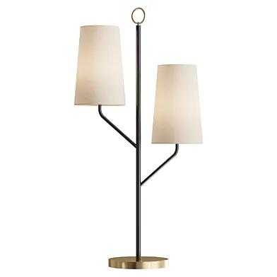 Fangio Lighting antique brass metal table lamp