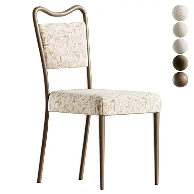 Monte Oak and Sage Green Velvet Dining Chair