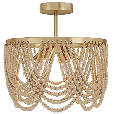 Pragati Boho Wood Beaded Light
