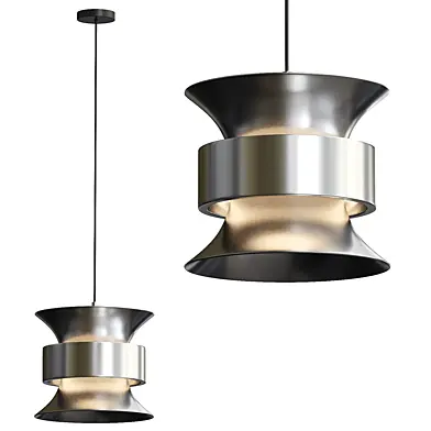Set of 2 aluminium diabolo hanging lamp