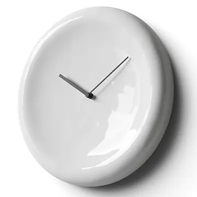 Sleek ceramic wall clock