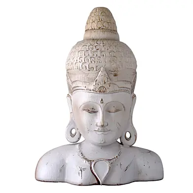 Natural Wooden Buddha Head