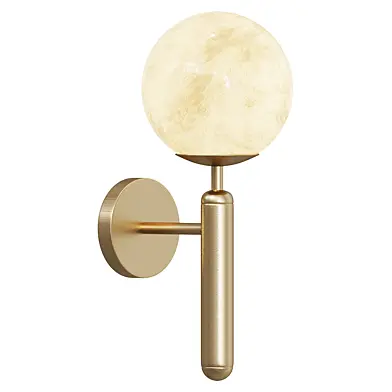 Natural Alabaster Orb Wall Light