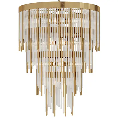 Glam Antique Bronze Waterfall Chandelier