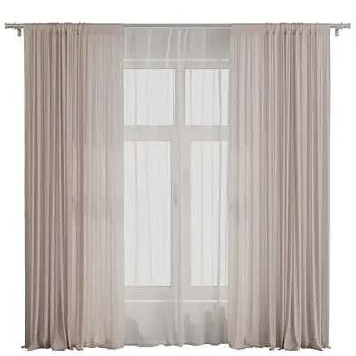 Curtain rod with tulle 161