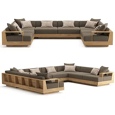 RH Cape Town Teak Customizable Sectional