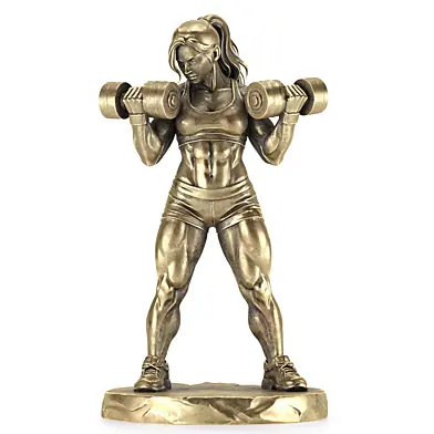 Bodybuilder girl statue