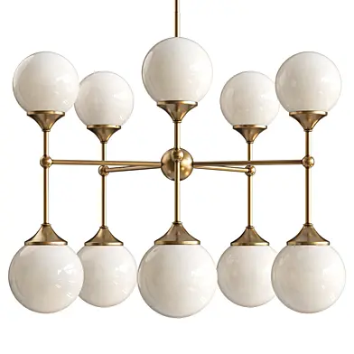 Yorkshire Blackened Brass Chandelier Light Сrateandbarrel