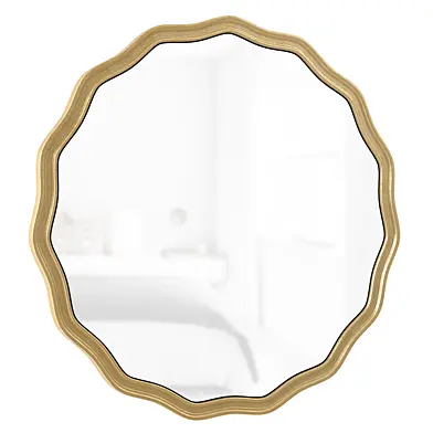 Aluminum Round Wavy Mirror Modern Home Décor