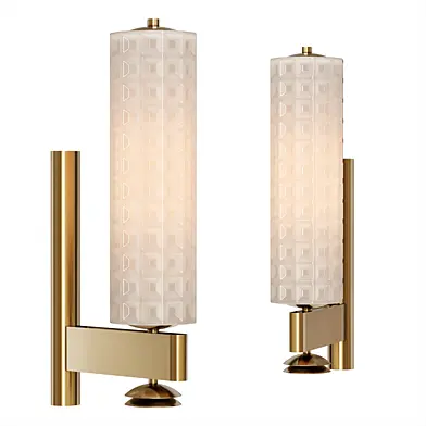 Bristol Brass and Opaline Glass Wall Lamp