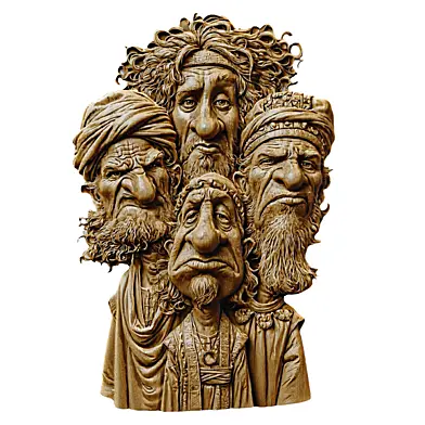 relief faces frame