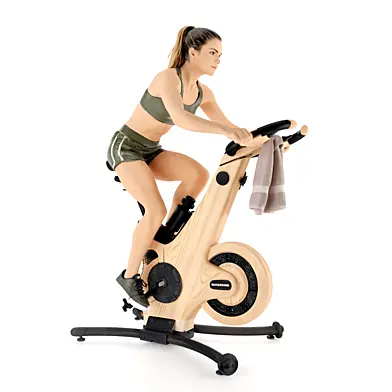 Woman Spin Bike Fitness Work