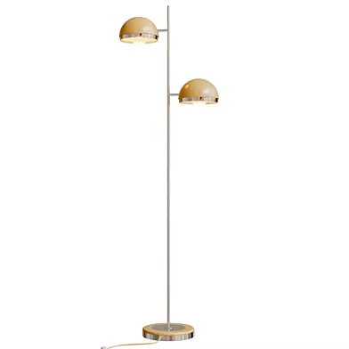 Vanyta Coloured Iron and Chrome Metal Floor Lamp