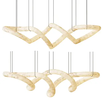 Infinity Loop Alabaster Chandelier