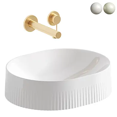 Vado Safari Oval Fluted Countertop Basin