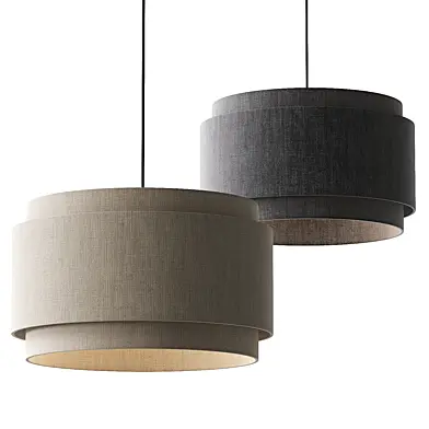 Crate and Barrel Avery Double Drum Pendant Lamp