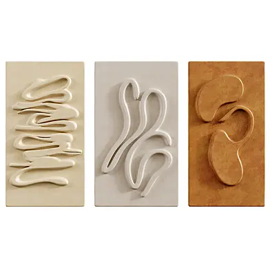 Organic 3D Wall Art Set