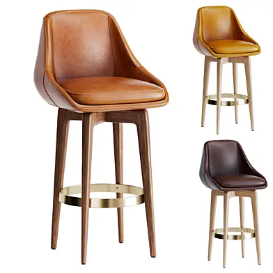 Modern Leather Bar Stool