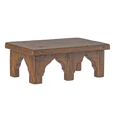 Hand Carved Wooden Low Table
