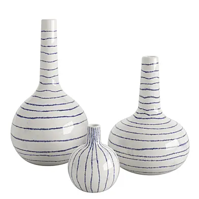 Handmade Striped Ceramic Vase