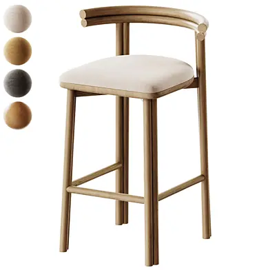 Twill Counter Chair - Timber Upholstered