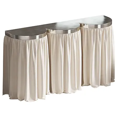 Fabric Skirt Metal Console