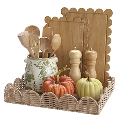 Decor set with pumpkins