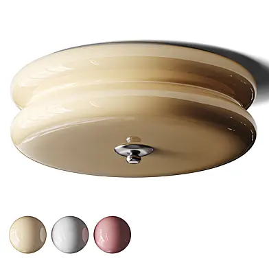 Vintage Glass Flush Mount Ceiling Light