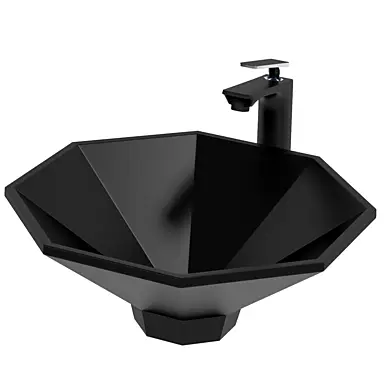 Snail Sirius White Matt 113A100M washbasin with a matte black gloss bowl