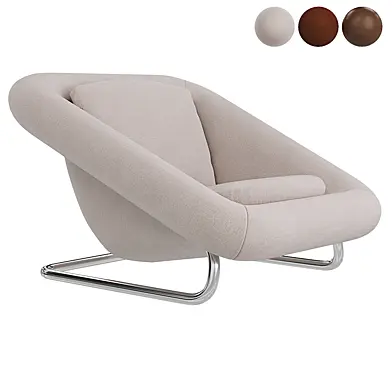 Minotti-Barrel-armchair and ottoman